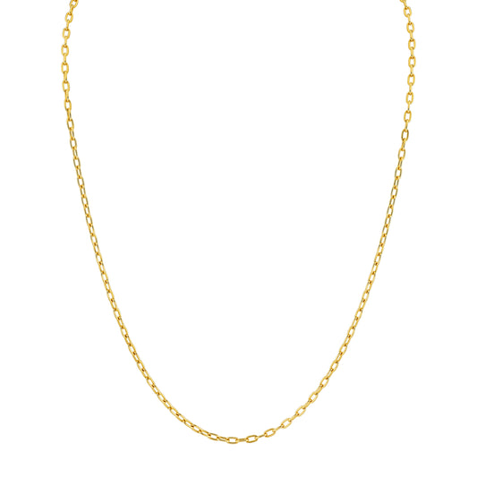18K Yellow Gold 2.9mm 24" Oval Link Chain