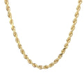 14K Yellow Gold Diamond Cut Rope Chain (20")