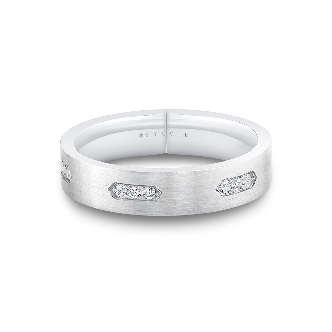 Legacy Brushed Diamond Mens Band - Milo