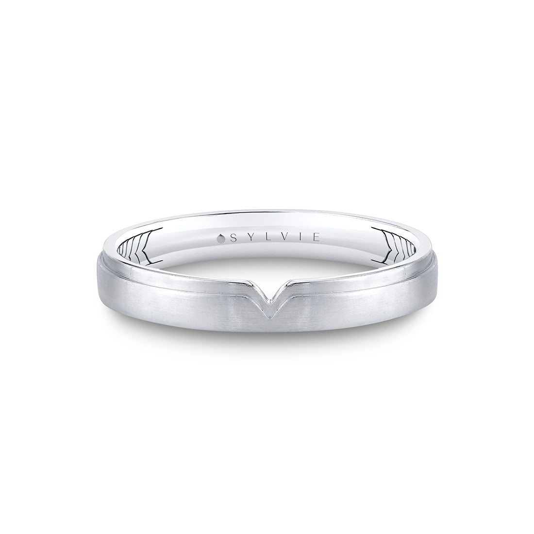 Shell Iconelle Brushed Mens Band with Shell Tip Accent - Sean