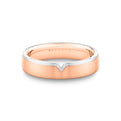 Shell Iconelle Two Tone Mens Band with Shell Tip Accent - Hugo