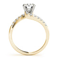 14K Yellow Gold Round Brilliant Diamond Bypass Engagement Ring With Pave Accents (1.25ctw)