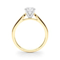 14K Yellow Gold Round Brilliant Diamond Engagement Ring With Channel Diamond Accents (1.07ctw)