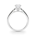 14K White Gold Round Brilliant Diamond Engagement Ring With Channel Diamond Accents (1.07ctw)