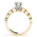 14K Yellow Gold Round Brilliant Diamond Engagement Ring With Round Bezel Accents (1.75ctw)