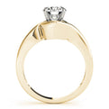 14K Yellow Gold Round Brilliant Diamond Solitaire Bypass Engagement Ring (1ct)