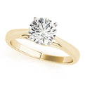 14K Yellow Gold Round Brilliant Diamond Vintage Inspired Solitaire Engagement Ring (1ct)