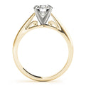 14K Yellow Gold Round Brilliant Diamond Vintage Inspired Solitaire Engagement Ring (1ct)