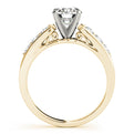 14K Yellow Gold Round Brilliant Diamond Engagement Ring With Channel Set Accents (1.38ctw)