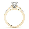 14K Yellow Gold Round Brilliant Diamond Engagement Ring With Baguette Accents (1.75ctw)