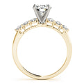 14K Yellow Gold Round Brilliant Diamond Engagement Ring With Round Basket Accents (1.63ctw)