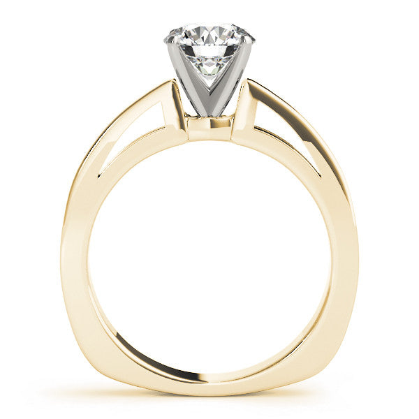 14K Yellow Gold Round Brilliant Diamond Solitaire Engagement Ring (1ct)