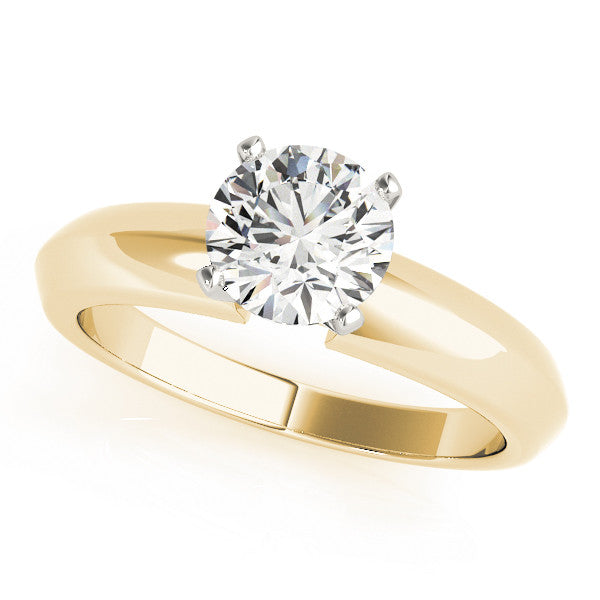 14K Yellow Gold Round Brilliant Diamond Solitaire Engagement Ring (1ct)