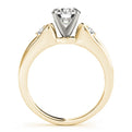 14K Yellow Gold Round Brilliant Diamond High Shoulder Engagement Ring With Pave Accents (1.10ctw)