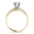 14K Yellow Gold Round Brilliant Diamond Engagement Ring With Micro Pave Accents (1.25ctw)