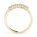 14K Yellow Gold Round Brilliant Diamond 5 Stone Basket Set Wedding Ring (.25ctw) 