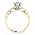 14K Yellow Gold Round Brilliant Diamond Engagement Ring With Channel Set Accents (1.17ctw)