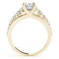 14K Yellow Gold Princess Cut Diamond Trellis Engagement Ring With Pave Accents (1.63ctw)