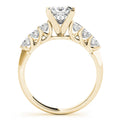 14K Yellow Gold Princess Cut Diamond Trellis Engagement Ring With Princess Side Stone Accents (1.63ctw)