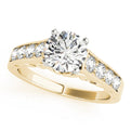 14K Yellow Gold Round Brilliant Diamond Engagement Ring With Channel Set Accents (1.50ctw)