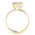 14K Yellow Gold Round Brilliant Diamond Bezel Set Solitaire Engagement Ring (1ctw)