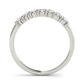 14K White Gold Round Brilliant Diamond 7 Stone Wedding Ring (.06ctw)