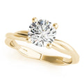 14K Yellow Gold Round Brilliant Diamond Twisted Shank Engagement Ring (1ct) 