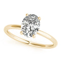 14K Yellow Gold Oval Diamond Hidden Halo Engagement Ring (1.05ctw) 