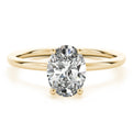 14K Yellow Gold Oval Diamond Hidden Halo Engagement Ring (1.05ctw) 