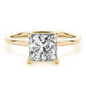 14K Yellow Gold Princess Cut Hidden Halo Engagement Ring (1.05ctw)