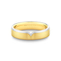 Shell Iconelle Two Tone Mens Band with Shell Tip Accent - Hugo