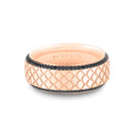 Heritage Engraved Black Diamond Mens Band - Damian
