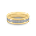 Heritage Two Tone Mens Band with Brushed Grey Gold - Luis