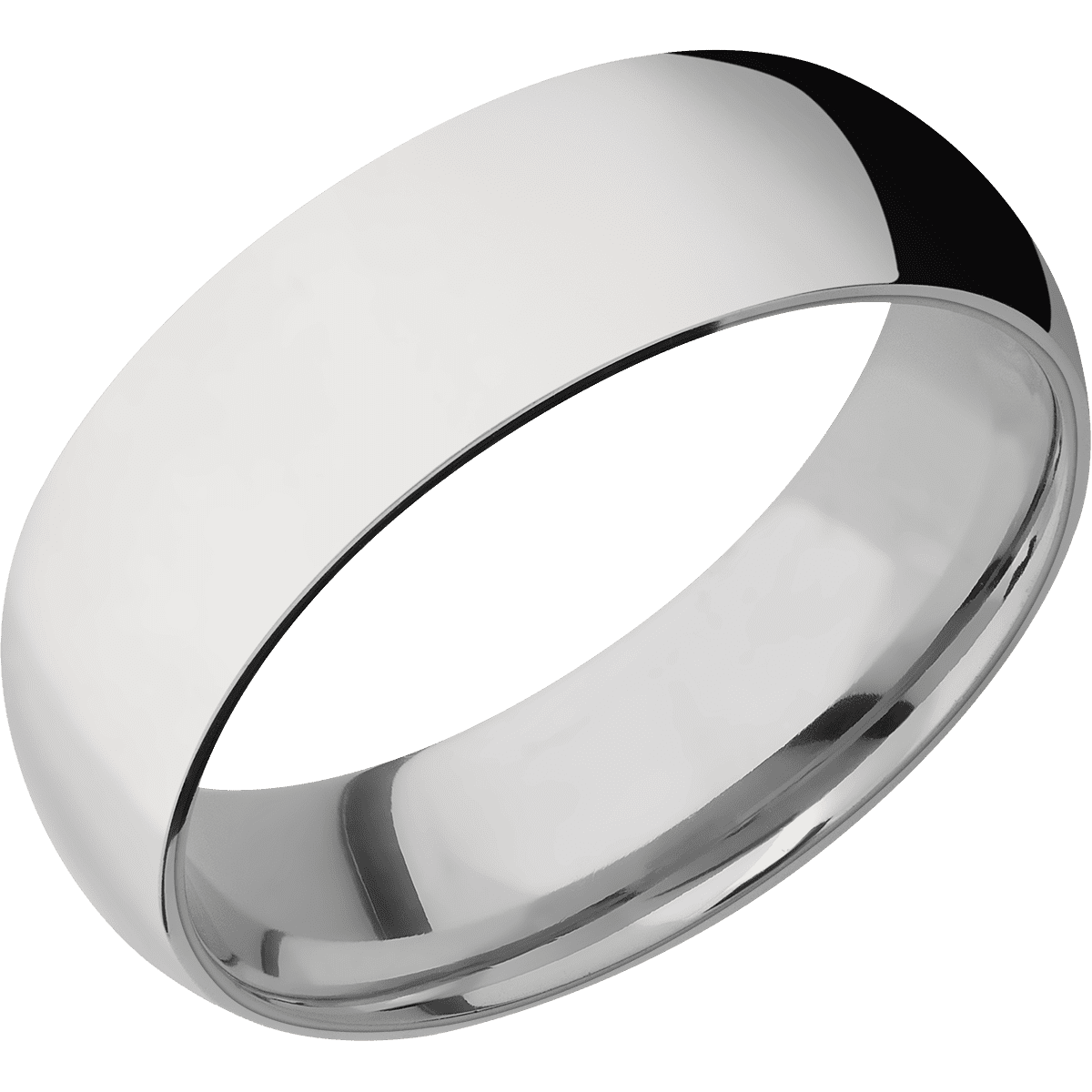 14K White Gold + Polish Finish + Titanium