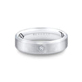 Shell Apex Brushed Diamond Mens Band - Lucien