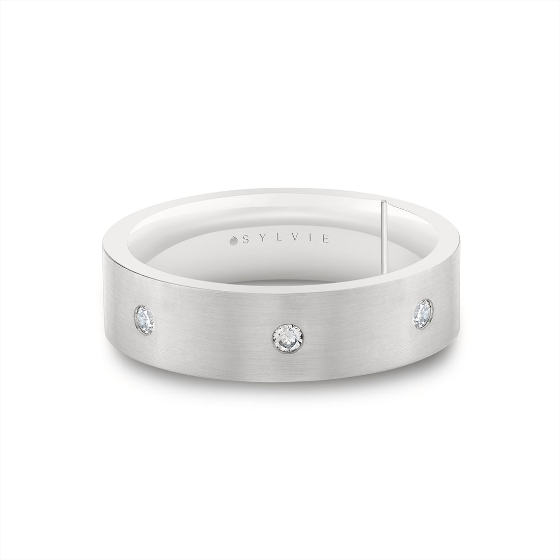 Legacy Shell Spaced Diamond Mens Band - Adrian