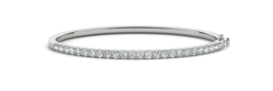 14K White Gold Diamond Bangle (1.50ctw)