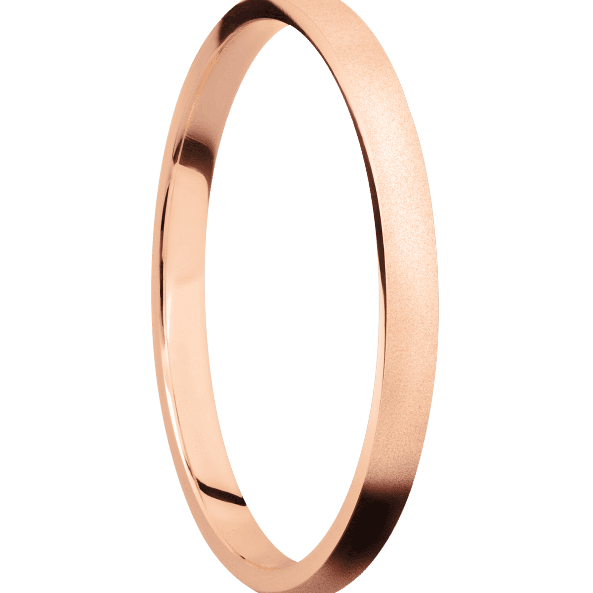 18K Rose Gold + Bead Finish