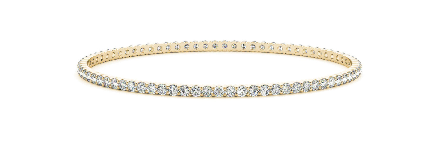 14K Yellow Gold Diamond Eternity Bangle (1.75ctw)