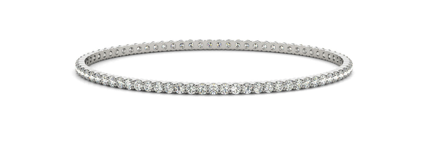 14K White Gold Diamond Eternity Bangle (1.75ctw)