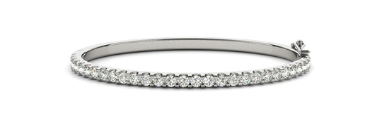 14K White Gold Diamond Bangle (1.25ctw)