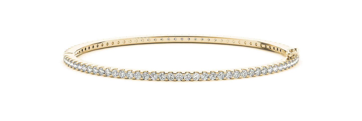 14K Yellow Gold Diamond Eternity Bangle (1.15ctw)