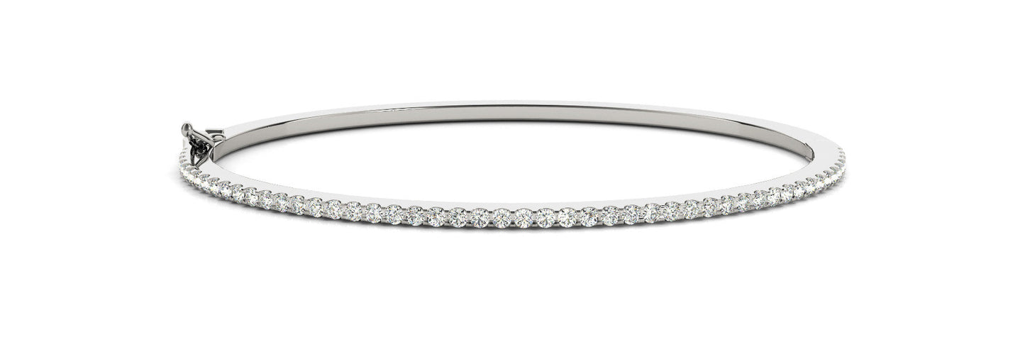 14K White Gold Diamond Bangle (.50ctw)