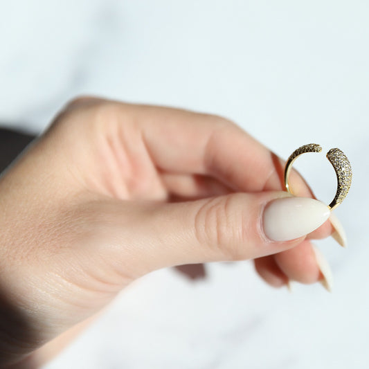 14K Yellow Gold Pave Diamond Wrap Ring (.67ctw)