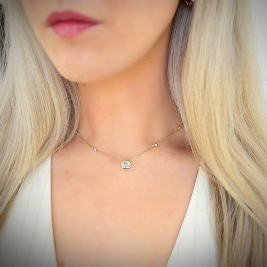 14K Yellow Gold Diamond Bezel Mosaic Pendant (.62ctw)
