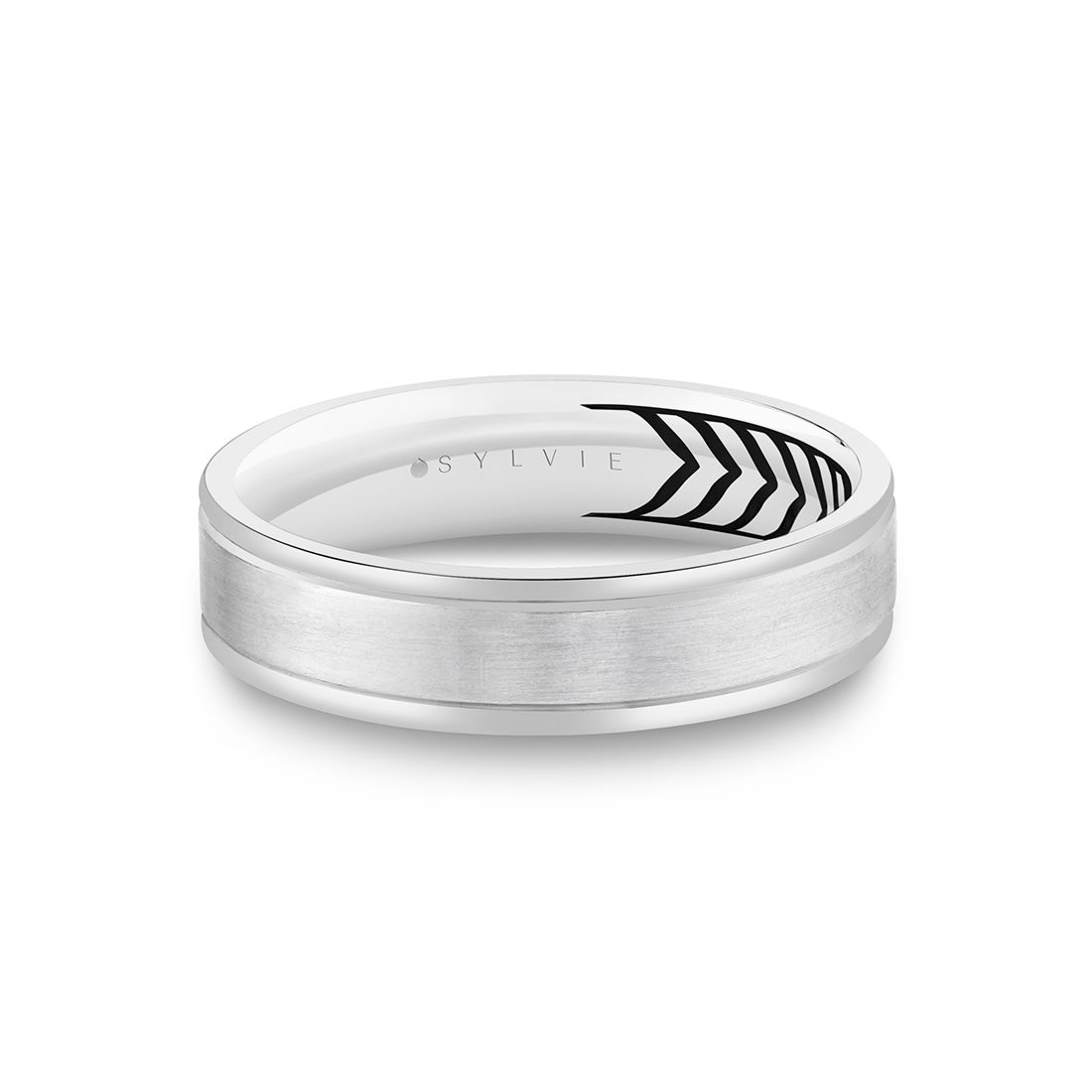 Shell Apex Two Tone Brushed Mens Band - Julian