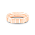 Fluted Shell Geometric Brushed Mens Band - Benedict