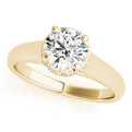 14K Yellow Gold Round Brilliant Diamond Hidden Halo Trellis Engagement Ring (1.10ctw)