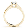 14K Yellow Gold Round Brilliant Diamond Basket Set Solitaire Engagement Ring (1ct) 