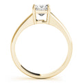 14K Yellow Gold Princess Cut Basket Set Diamond Solitaire (1ct) 